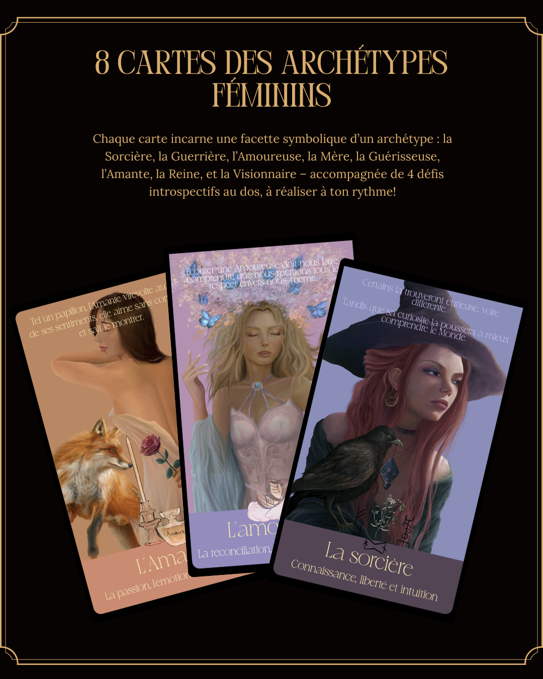 8 cartes des archétypes féminins
