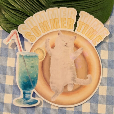 Sticker Cat Summer
