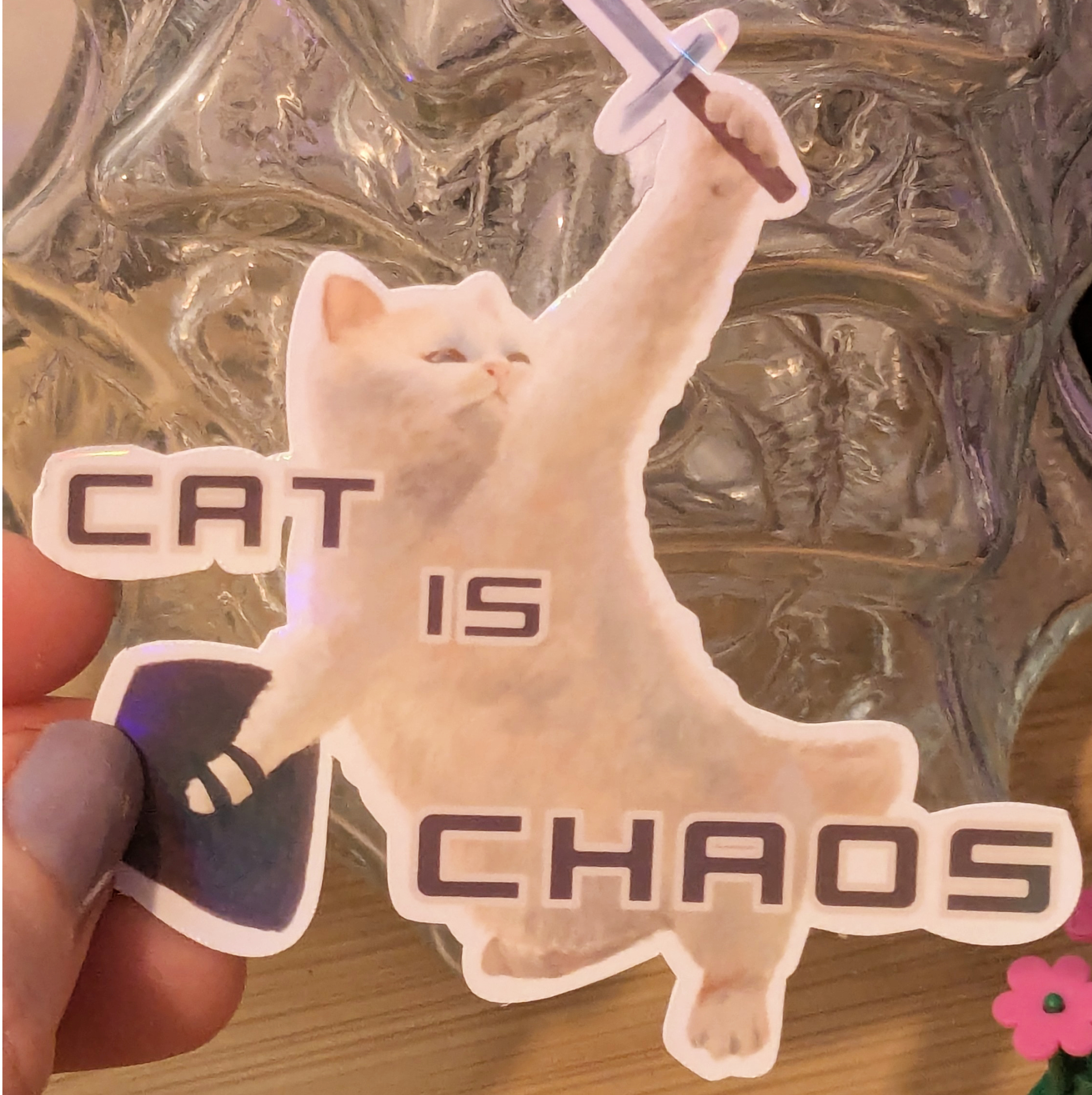 Sticker Cat is Chaos (version guerrier)