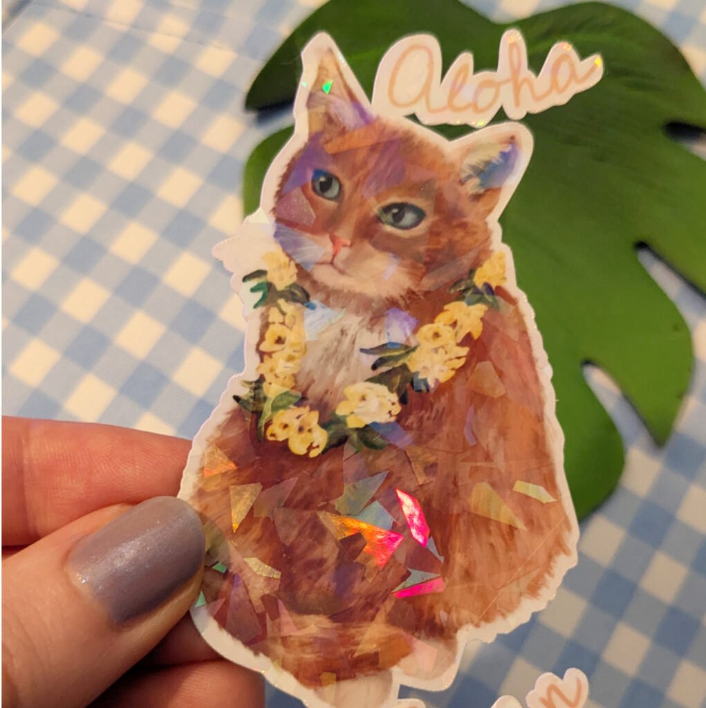 Sticker Cat Just Chillin