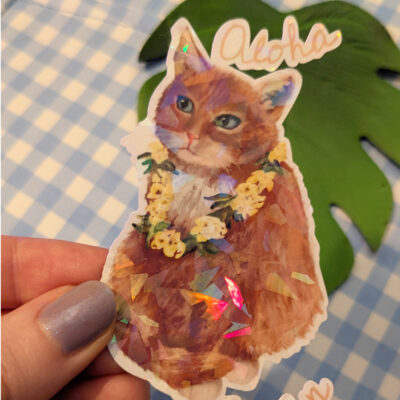 Sticker Cat Just Chillin