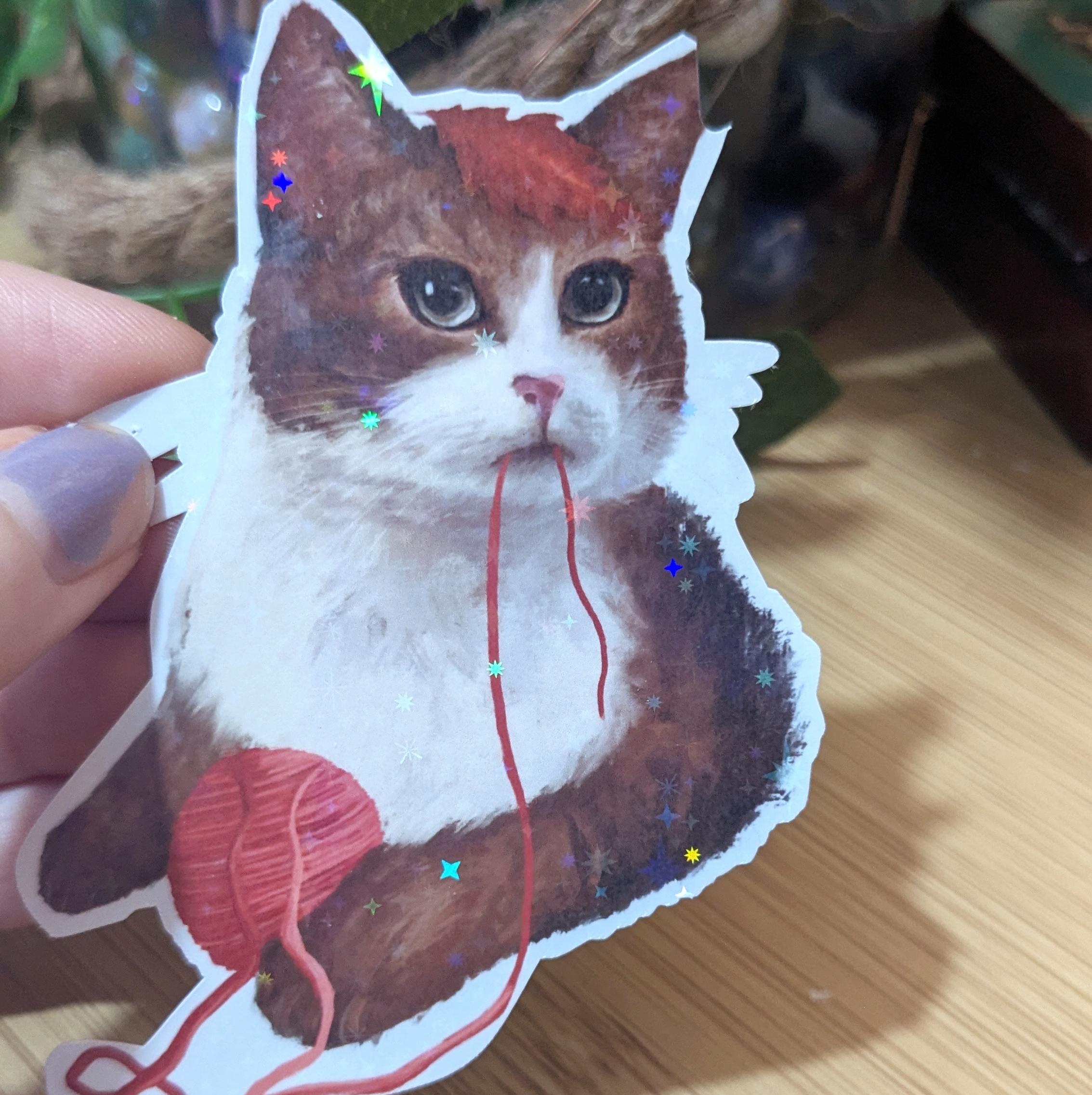 Sticker Cat Boule de Laine