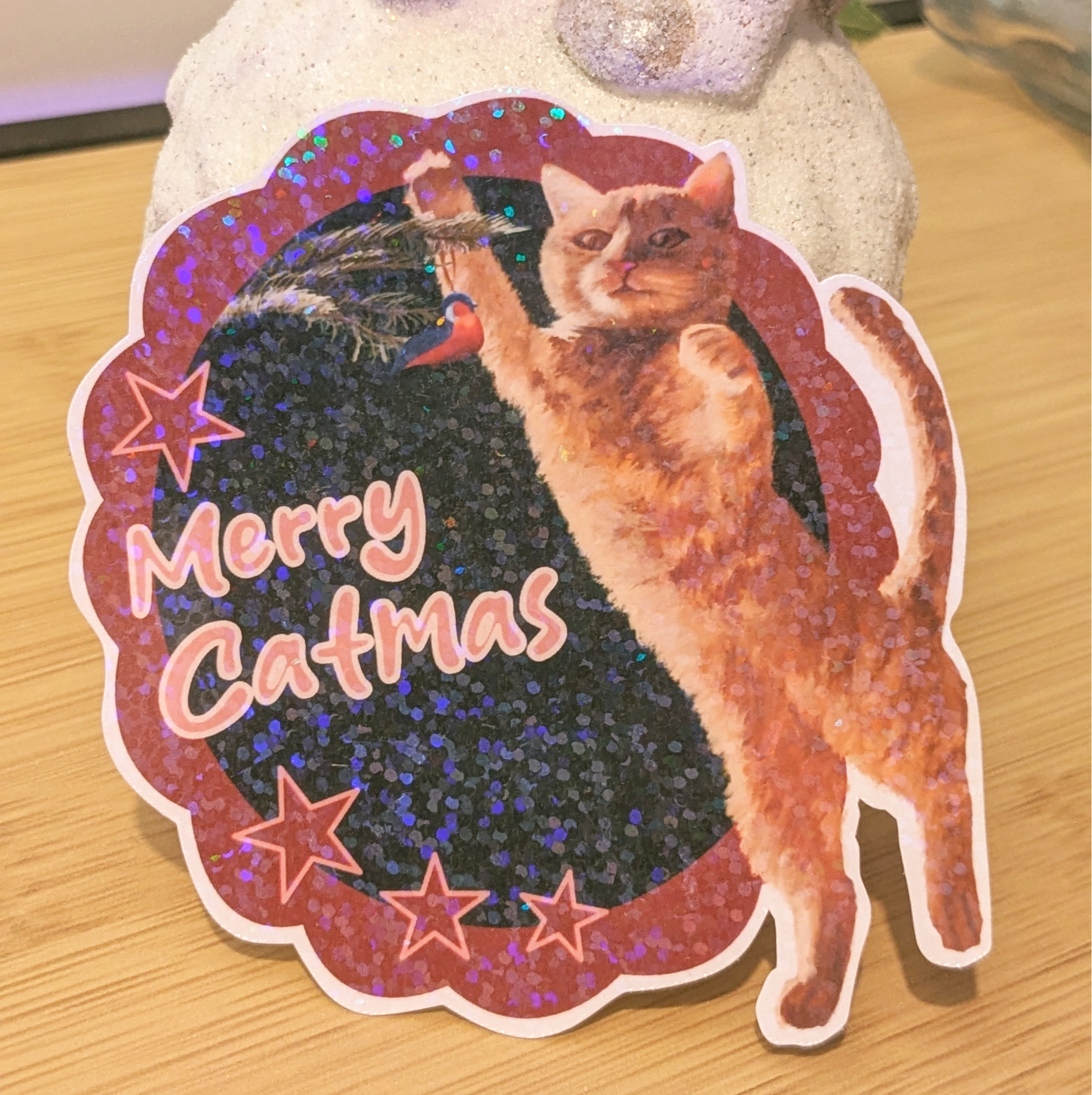 Sticker Merry Catmas (version sapin)
