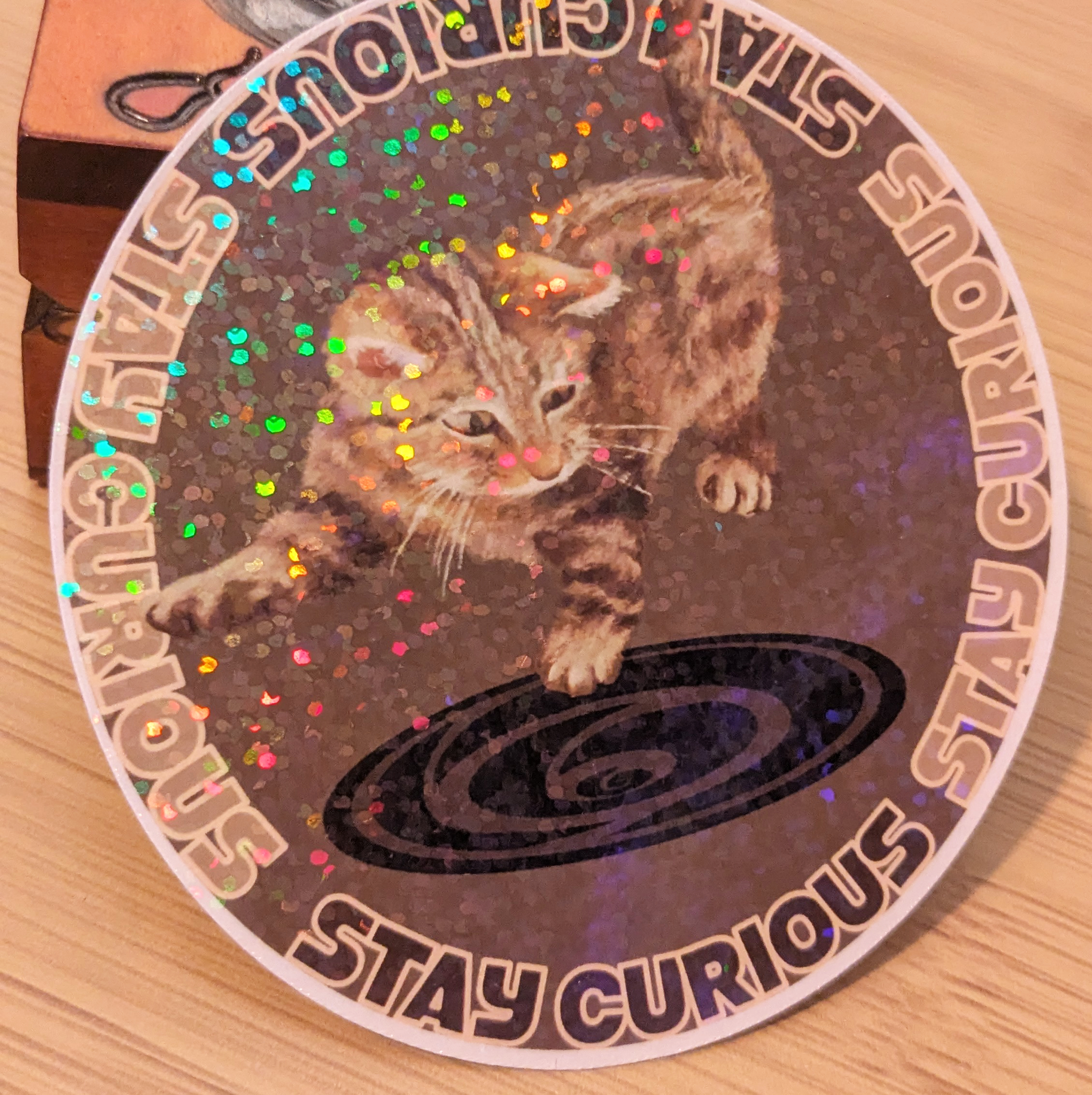 Sticker Cat Stay Curious