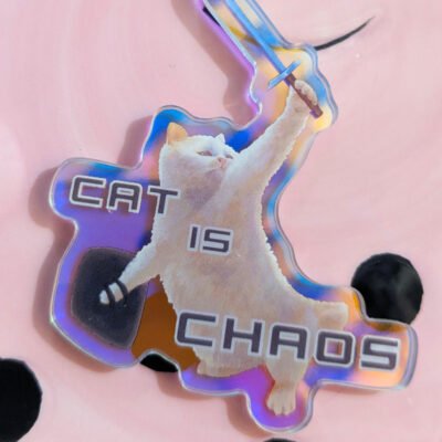 Porte-clé Cat is Chaos