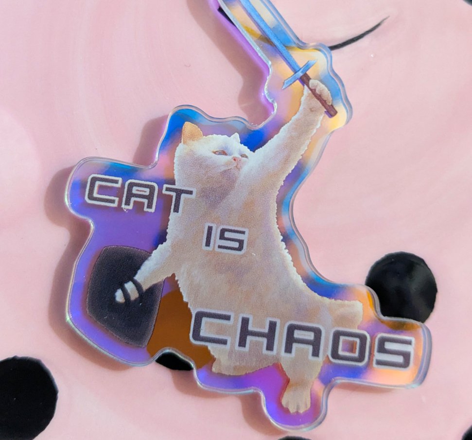 Porte-clé Cat is Chaos