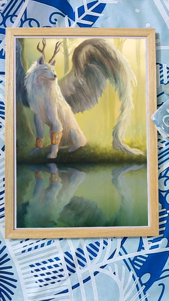Print Loup Blanc
